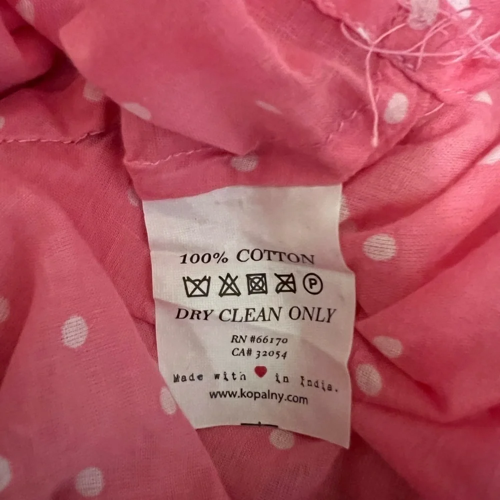 ANTHROPOLOGIE KOPAL Luma Peasant Blouse Pink